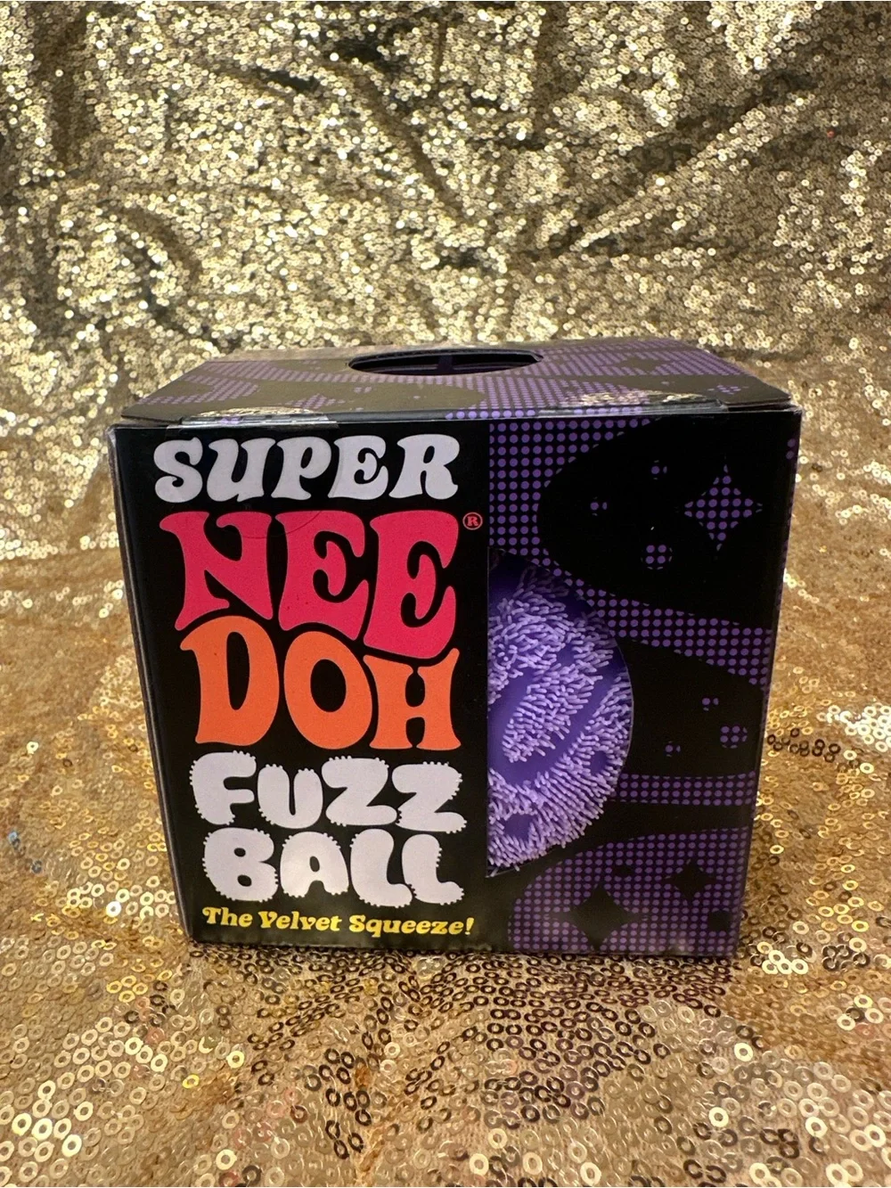 SUPER Fuzz Ball NeeDoh Velvet Squeeze - Purple